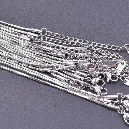 1.5MM Unisex 304 Stainless Steel Snake Chains Necklaces YL8473-1-1