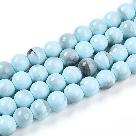 Baking Paint Glass Beads Strands DGLA-N013-10mm-03-1