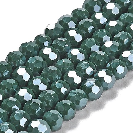 Electroplate Opaque Glass Beads Strands EGLA-A035-P8mm-A23-1