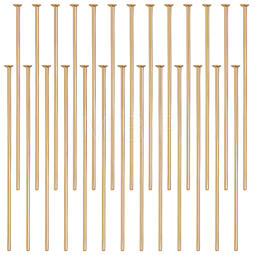 300Pcs Brass Flat Head Pins KK-BBC0002-85-1