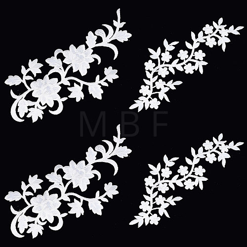 4Pcs 2 Style Computerized Embroidery Cloth Iron On Patches PATC-CA0001-04-1