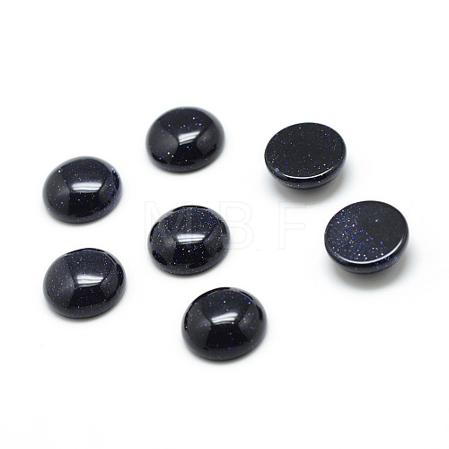 Synthetic Blue Goldstone Cabochons X-G-T020-10mm-27-1