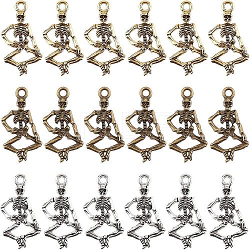 180Pcs 3 Style Punk Alloy Pendants FIND-FH0001-23-1