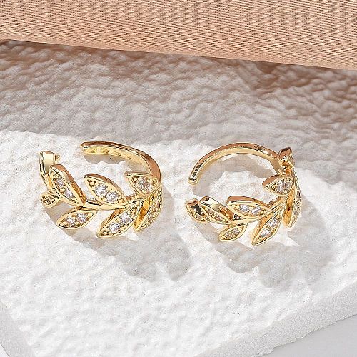 Brass Micro Pave Clear Cubic Zirconia Cuff Earrings X-EJEW-I249-11G-1