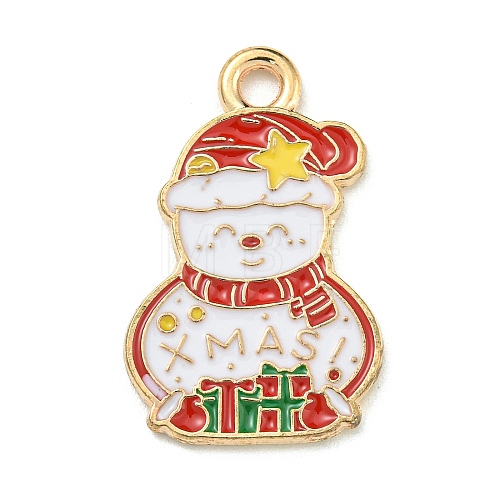 Christmas Theme Alloy Enamel Pendants ENAM-I060-01F-1