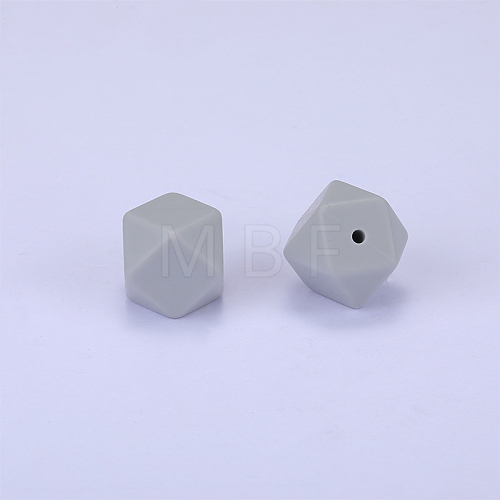 Hexagonal Silicone Focal Beads SI-JX0020A-99-1