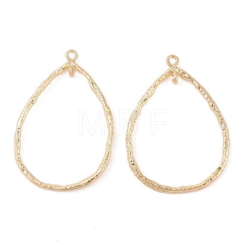 Brass Open Back Bezel Pendants KK-N256-01G-G-1