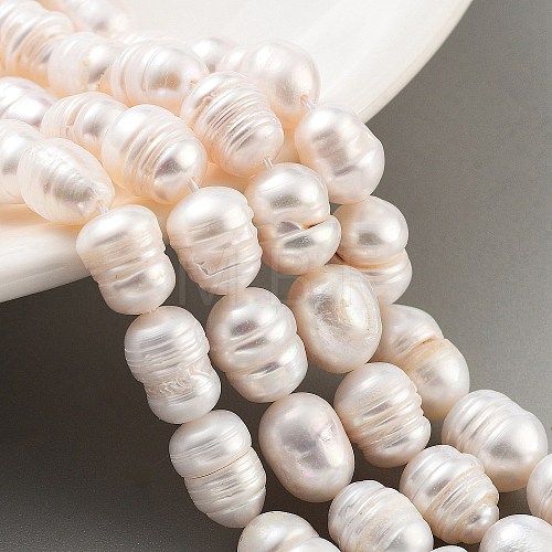 Natural Cultured Freshwater Pearl Beads Strands PEAR-P062-14B-1