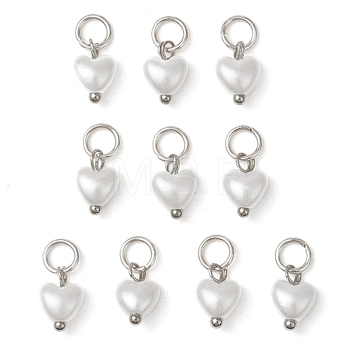 ABS Imitation Pearl Charms PALLOY-JF03222-01-1