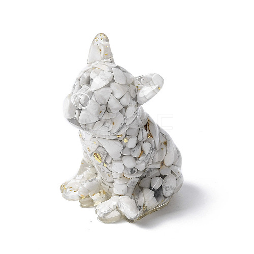 Resin Dog Display Decoration DJEW-P021-C01-1