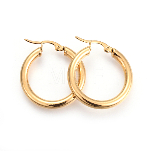 201 Stainless Steel Hoop Earrings EJEW-A052-19J-G-1