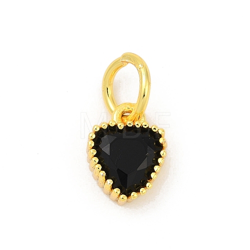 Brass Micro Pave Cubic Zirconia Pendants KK-H204-01G-04-1