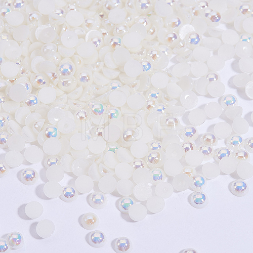 ABS Plastic Imitation Pearl Cabochons MRMJ-T020-4mm-15-1