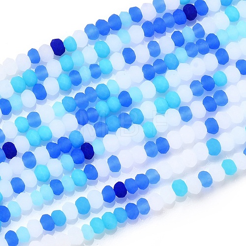 Faceted Glass Beads Strands GLAA-F106-B-F07-1