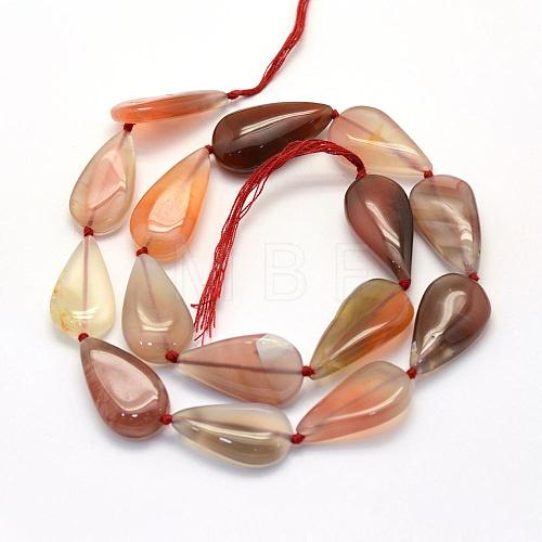 Natural South Red Agate Beads Strands G-E395-03C-1
