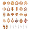Cheriswelry DIY Wooden Dangle Earring Making Kits DIY-CW0001-17-2