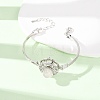 Rotating Sun Natural Rose Quartz Link Bracelets GG-CBA0251-11P-01-3