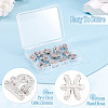 12Pcs 12 Styles Twelve Constellations Brass Micro Pave Clear Cubic Zirconia Pendants KK-TA0008-96P-4