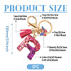 Alloy Resin Butterfly Keychains KEYC-TADJ0002-02G-R-3