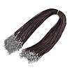 Waxed Cotton Cord Necklace Making X-MAK-S034-005-1