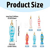 10Pcs 5 Colors Brass Enamel Pendants KK-TA0008-42-3
