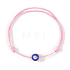 Resin Enamel Evil Eye Beaded Braided Bracelets VX2201-4-1