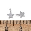 925 Sterling Silver Star Charms STER-M099-04P-3