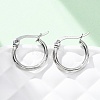 304 Stainless Steel Hoop Earrings EJEW-D195-M-4