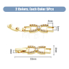 10Pcs 2 Colors Bowknot Rack Plating Brass Clear Cubic Zirconia Watch Band Clasps ZIRC-DC0001-09-2