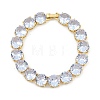 Rack Plating Brass Micro Pave Cubic Zirconia Chain Bracelets BJEW-P341-06B-G-1