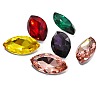 Faceted Horse Eye Glass Pointed Back Rhinestone Cabochons RGLA-A011-17x32mm-SM-2