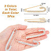 15Pcs 3 Colors Crystal Rhinestone Safety Pin Brooches FIND-DC0003-15-2