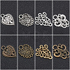 Gorgecraft 8 Sets 4 Style Alloy Hook Button and Alloy Interlocking Clasps BUTT-GF0001-04-3