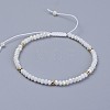 Electroplate Glass Braided Beads Bracelets BJEW-JB04320-1