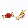 Brass Enamel Charms ENAM-S128-001N-NR-2