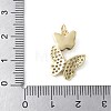 Brass Micro Pave Cubic Zirconia and Glass Pendants KK-F892-49G-4