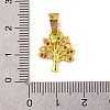 Brass Micro Pave Cubic Zirconia Pendants KK-E108-37G-01-3