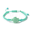 Porcelain Tortoise Braided Bead Bracelets BJEW-JB10058-03-2