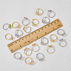 20Pcs 2 Colors Adjustable Brass Sieve Ring Settings KK-HY0003-21-3