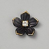 Transparent Resin Sakura Flower Bead Caps RESI-TAC0012-20B-1