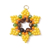 Glass Seed Beaded Pendants PALLOY-MZ01241-01-1