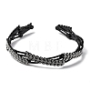 Plastic Rhinestone Hair Bands OHAR-B007-02-4