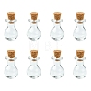 8Pcs Mini High Borosilicate Glass Bottle Bead Containers BOTT-FS0001-01-1