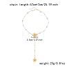 Alloy & Plastic Pearl Flower Pendant Long Tassel Lariat Necklaces for Women WG4E668-04-1