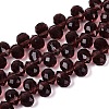 Transparent Glass Beads Strands GLAA-Q116-01A-B18-1