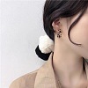 C-Shaped with Leopard Print 925 Sterling Silver Acrylic Stud Earrings FS-WG2B12E-01-3