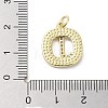 Rack Plating Brass Micro Pave Clear Cubic Zirconia Pendants KK-E102-33G-J-3