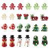 46Pcs 11 Style Christmas Handmade Lampwork Beads LAMP-TA0001-16-10