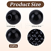 150Pcs Spray Painted Round Natural Schima Wood Beads WOOD-PA0001-69B-2