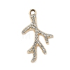 Alloy Rhinestone Pendants PALLOY-P313-01B-G-1